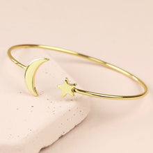Load image into Gallery viewer, Gold Moon &amp; Star Bangle

