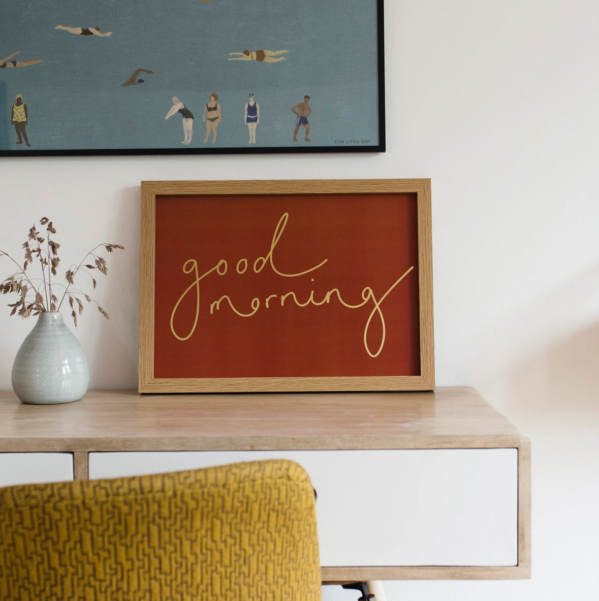 Good Morning Rust Foil Print – Mookau