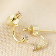 Load image into Gallery viewer, Delicate Lilac Swarovski Gold Stud Earrings
